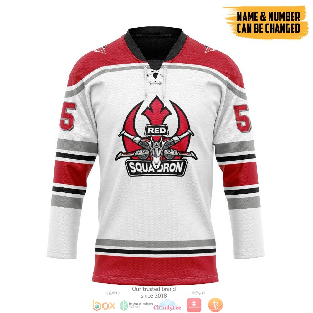 Red Squadron Rebel Alliance custom Personalized hockey jersey 6 Personalized Red Squadron Rebel Alliance custom hockey jersey