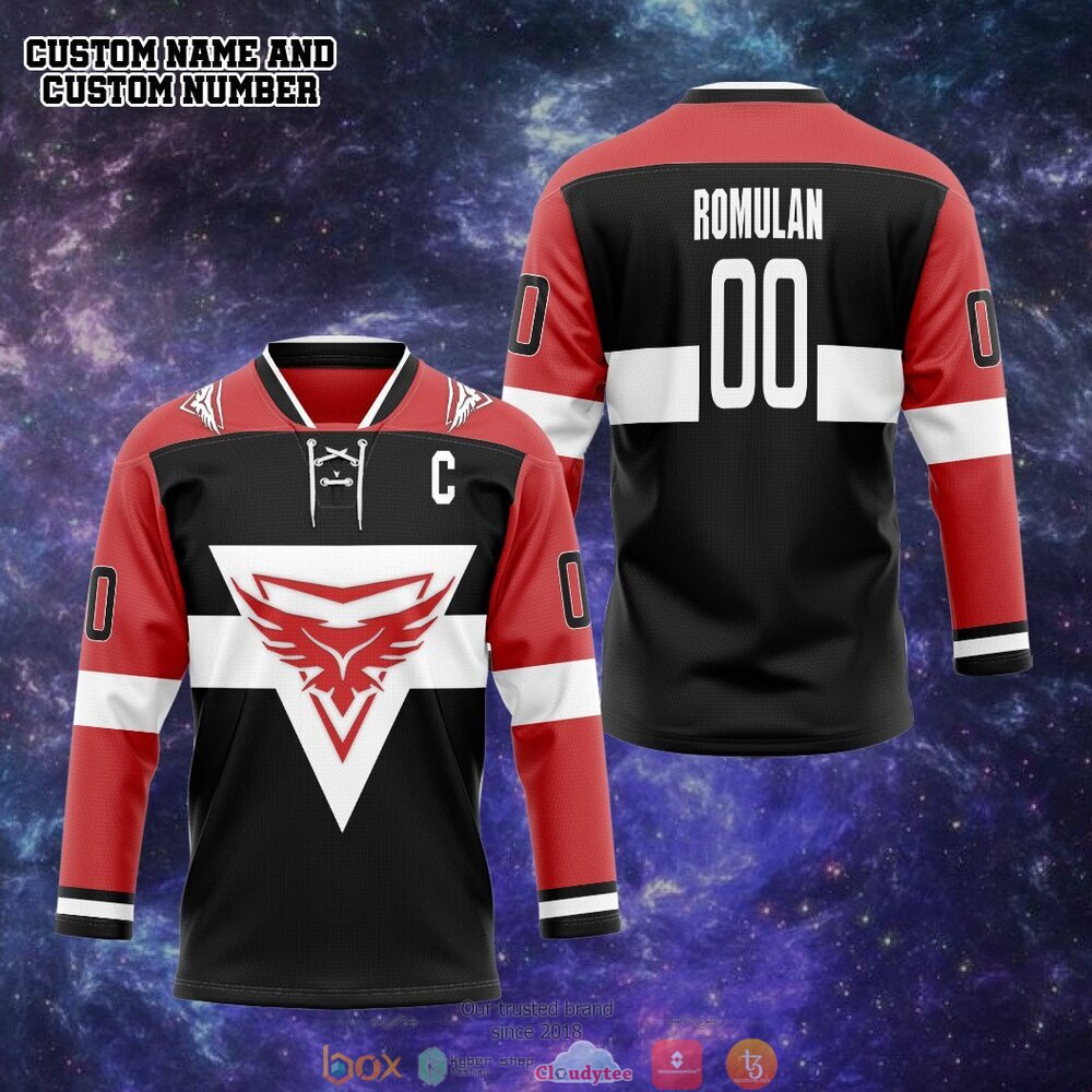 Romulan Free State custom Personalized hockey jersey 2 Personalized Romulan Free State custom hockey jersey 1