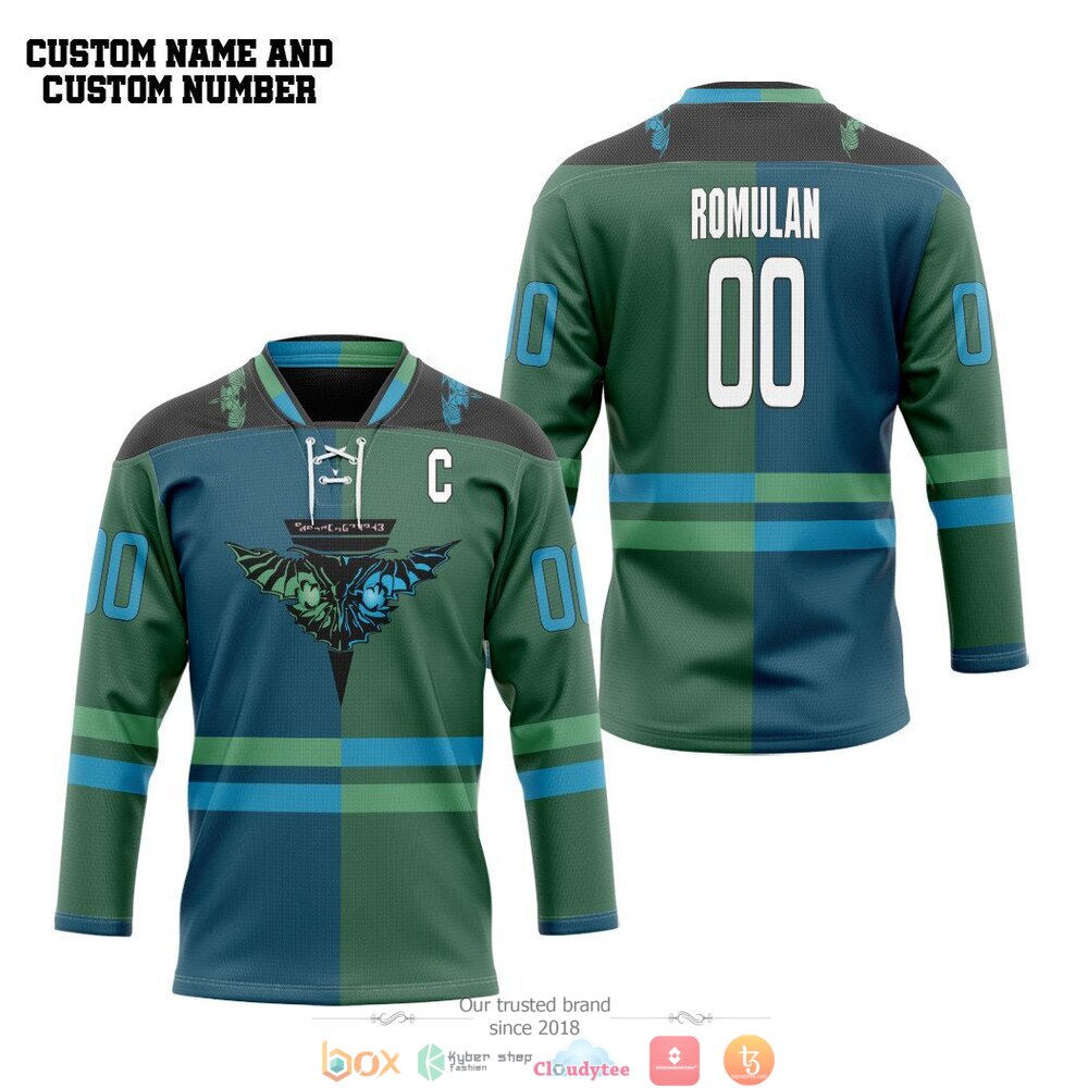 Romulan Star Empire custom Personalized hockey jersey 3 Personalized Romulan Star Empire custom hockey jersey 1 2