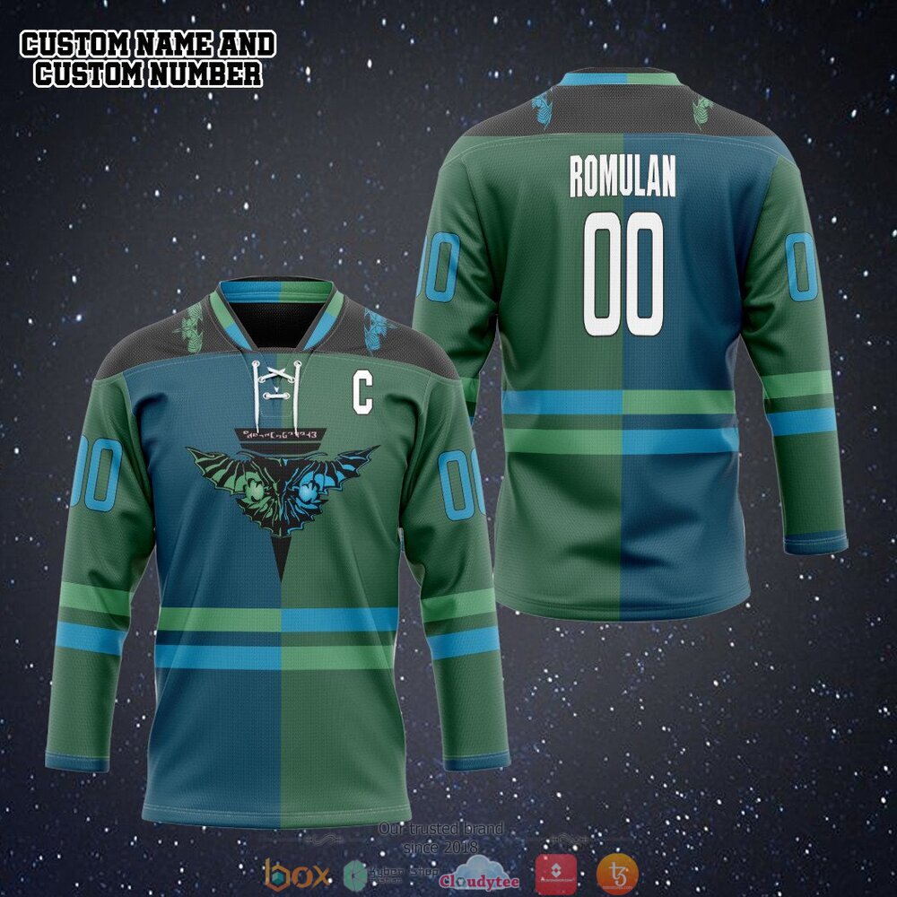 Romulan Star Empire custom Personalized hockey jersey 4 Personalized Romulan Star Empire custom hockey jersey 1 2 3