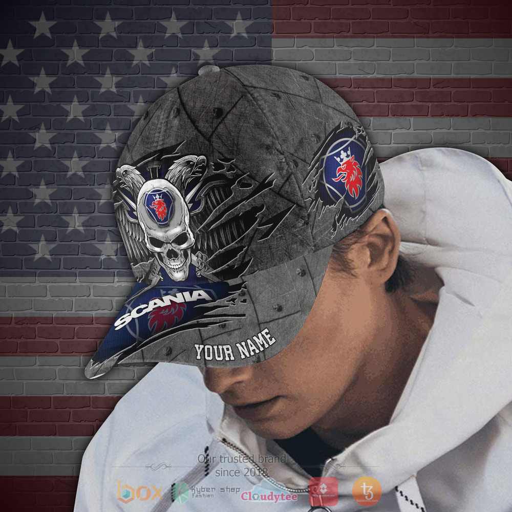 Personalized Eagle Skull Wings SCANIA Custom hat Cap 3 Personalized SCANIA Eagle Skull Wings Custom Cap 1 2