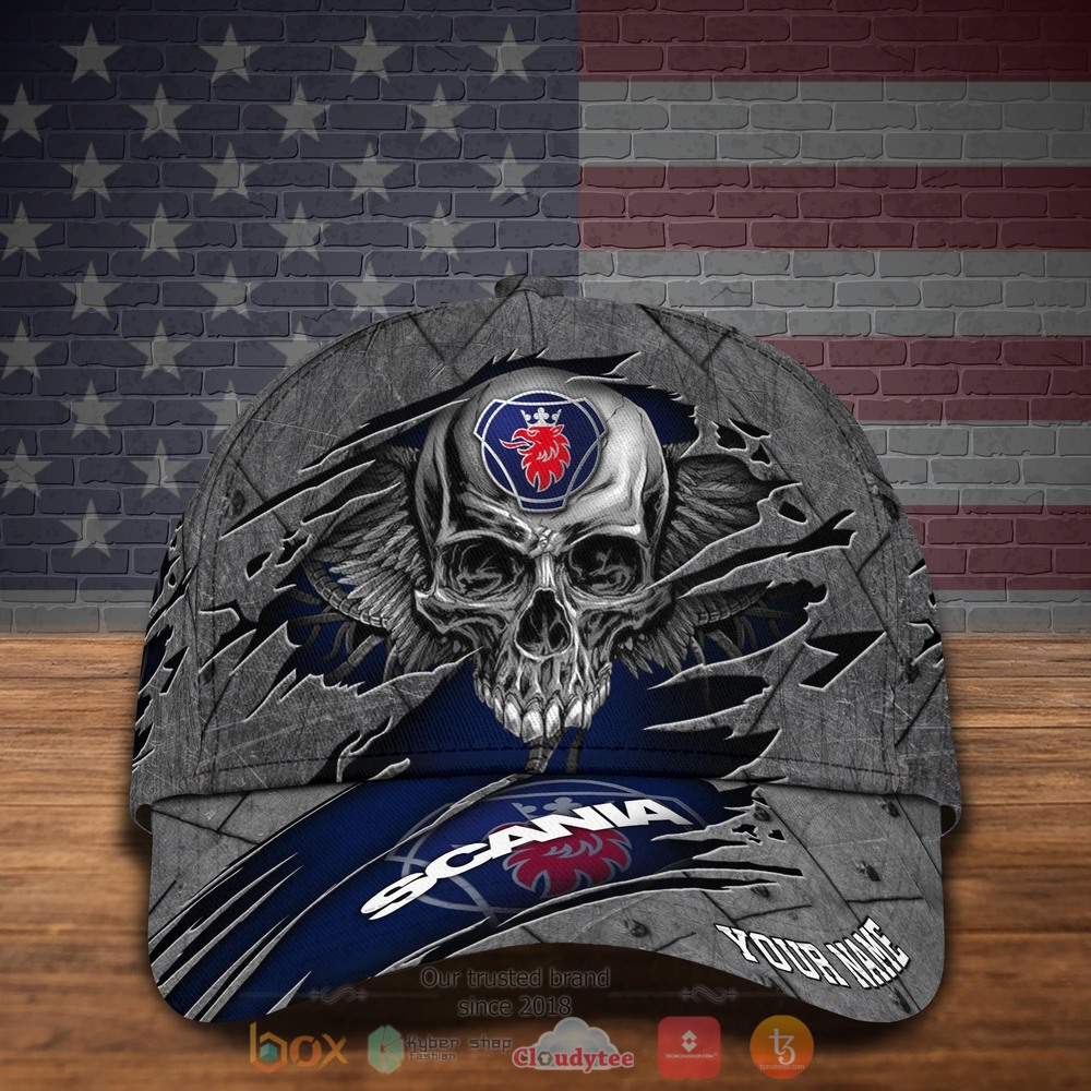 Personalized Skull Wings SCANIA Custom hat Cap 2 Personalized SCANIA Skull Wings Custom Cap 1