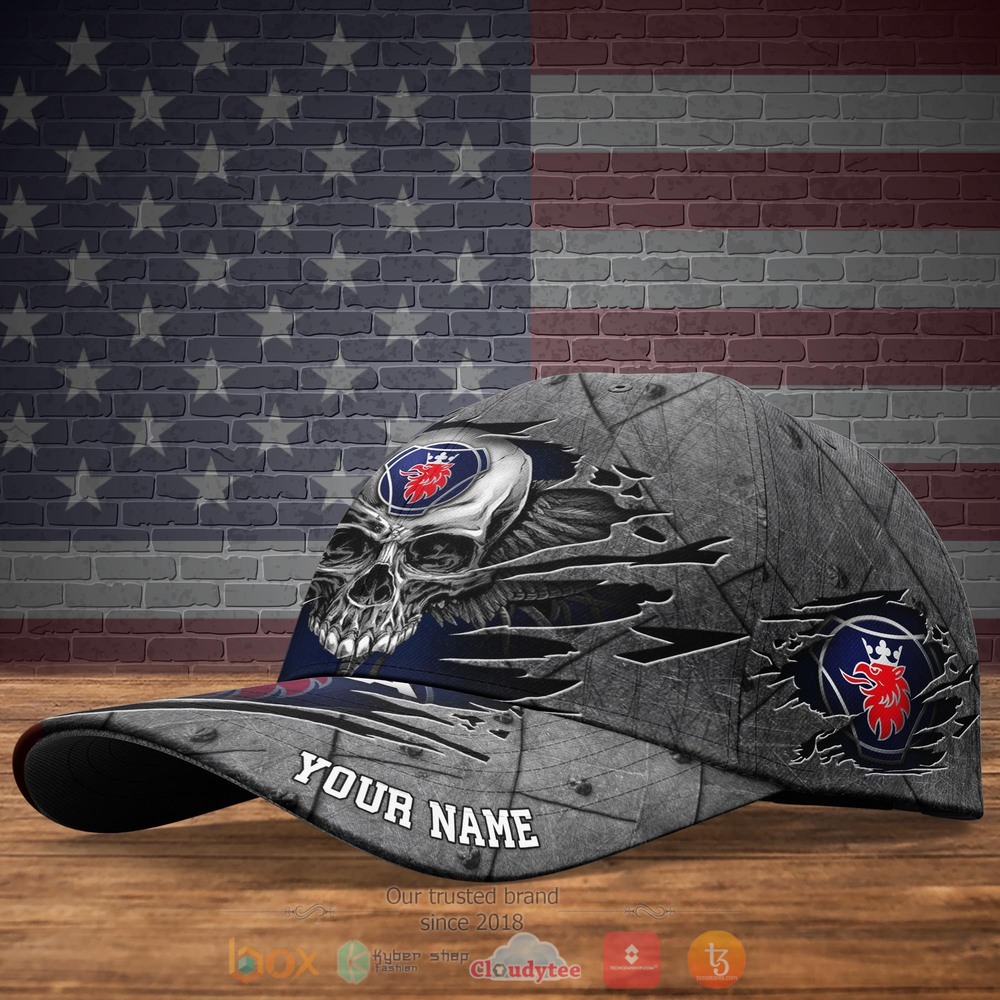 Personalized Skull Wings SCANIA Custom hat Cap 4 Personalized SCANIA Skull Wings Custom Cap 1 2 3