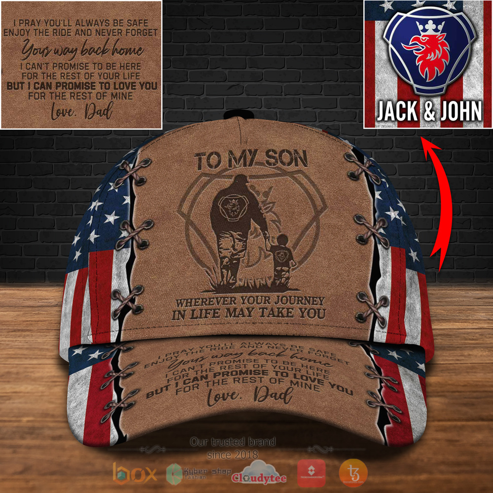 Personalized SCANIA To My Son Custom hat Cap 5 Personalized SCANIA To My Son Custom Cap 1 2 3 4