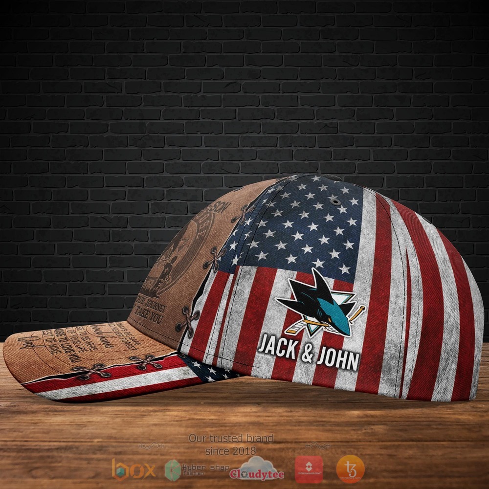 Personalized To My Son San Jose Sharks NHL Custom hat Cap 3 Personalized San Jose Sharks NHL To My Son Custom Cap 1 2
