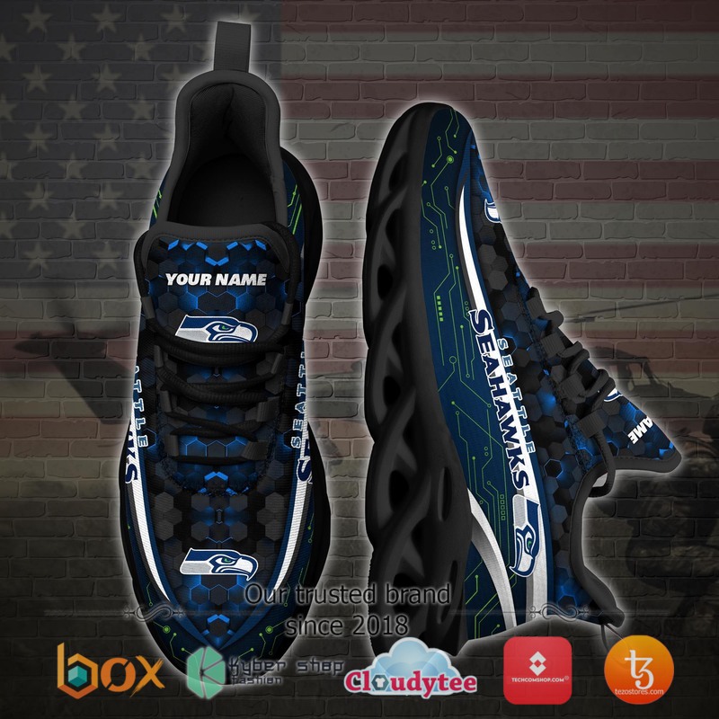 Personalized Seattle Seahawks Football Team Max Soul Clunky Sneaker 3 Personalized Seattle Seahawks Football Team Max Soul Clunky Sneaker 1 2