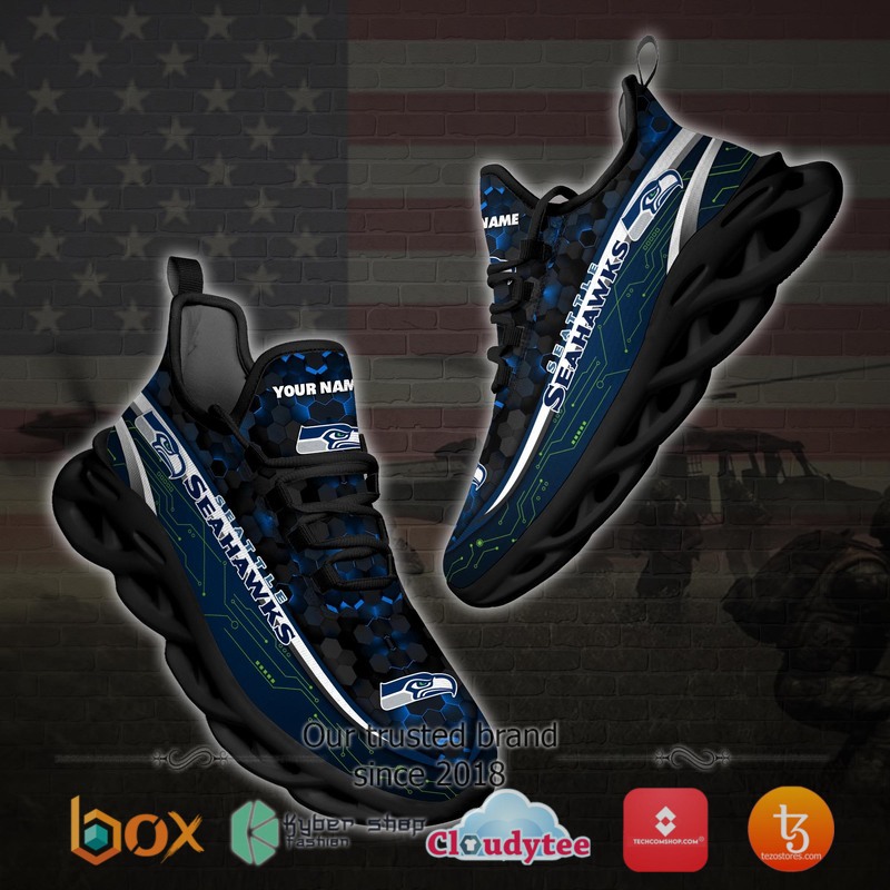 Personalized Seattle Seahawks Football Team Max Soul Clunky Sneaker 4 Personalized Seattle Seahawks Football Team Max Soul Clunky Sneaker 1 2 3