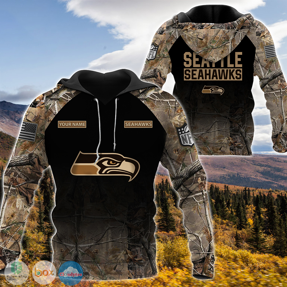 لعبة الكرات Personalized Seattle seahawks hunting camo NFL custom jersey shirt ... لعبة الكرات
