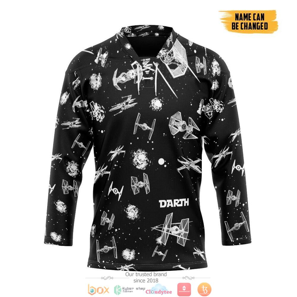 Star Wars Darth custom Personalized hockey jersey 1 Personalized Star Wars Darth custom hockey jersey