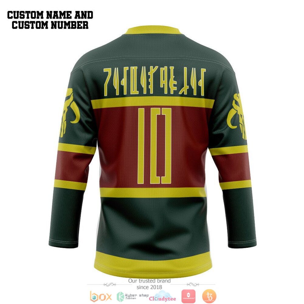 Star Wars Mandalorian Boba Fett custom Personalized hockey jersey 2 Personalized Star Wars Mandalorian Boba Fett custom hockey jersey 1