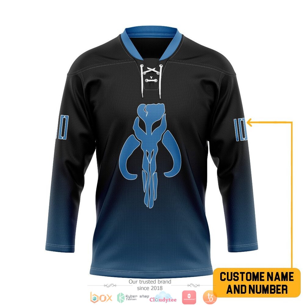 Personalized Star Wars Mandalorian Jango Fett custom hockey jersey