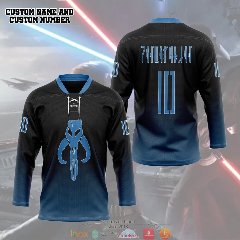 Personalized Star Wars Mandalorian Jango Fett custom hockey jersey 1 2 3