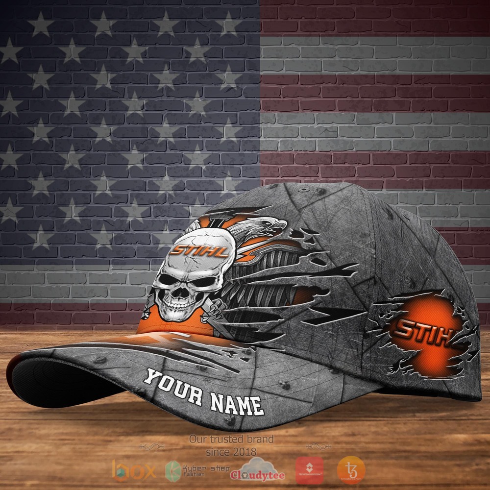 Personalized Eagle Skull Wings Stihl Custom hat Cap 4 Personalized Stihl Eagle Skull Wings Custom Cap 1 2 3