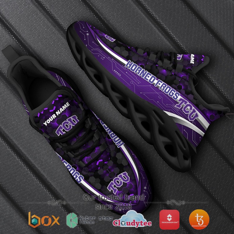 Personalized TCU Horned Frogs Football Team Clunky Max Soul Shoes