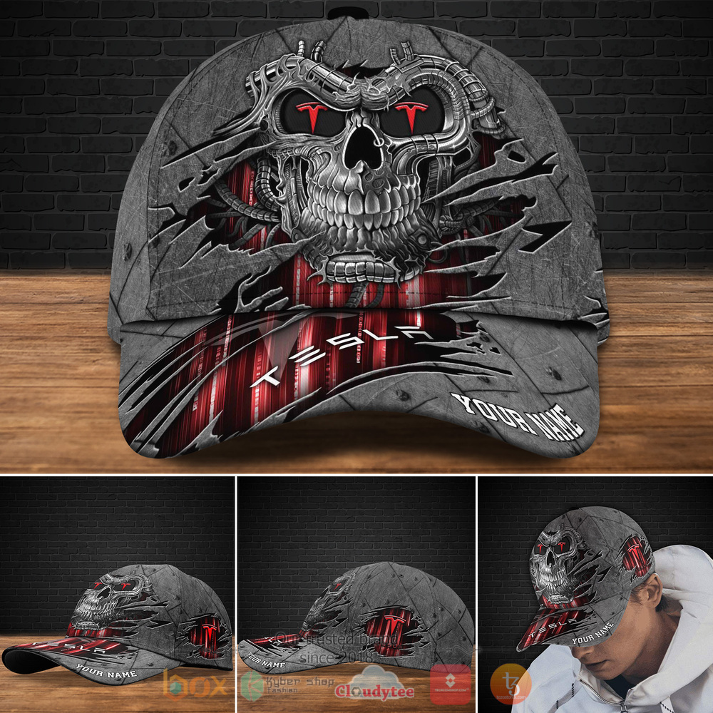 Personalized Tesla Skull Custom cap