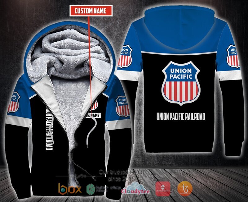 Personalized Union Pacific Railroad Fleece Hoodie