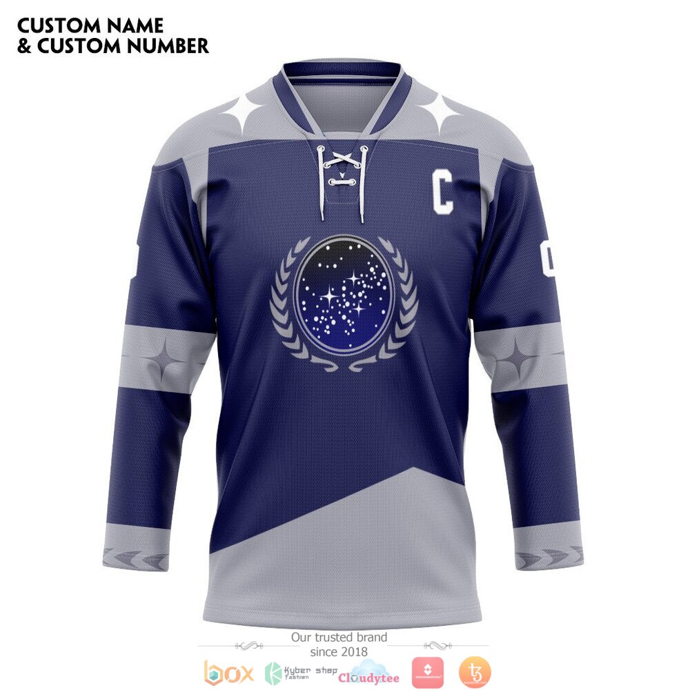 United Federation of Planets custom Personalized hockey jersey 8 Personalized United Federation of Planets custom hockey jersey