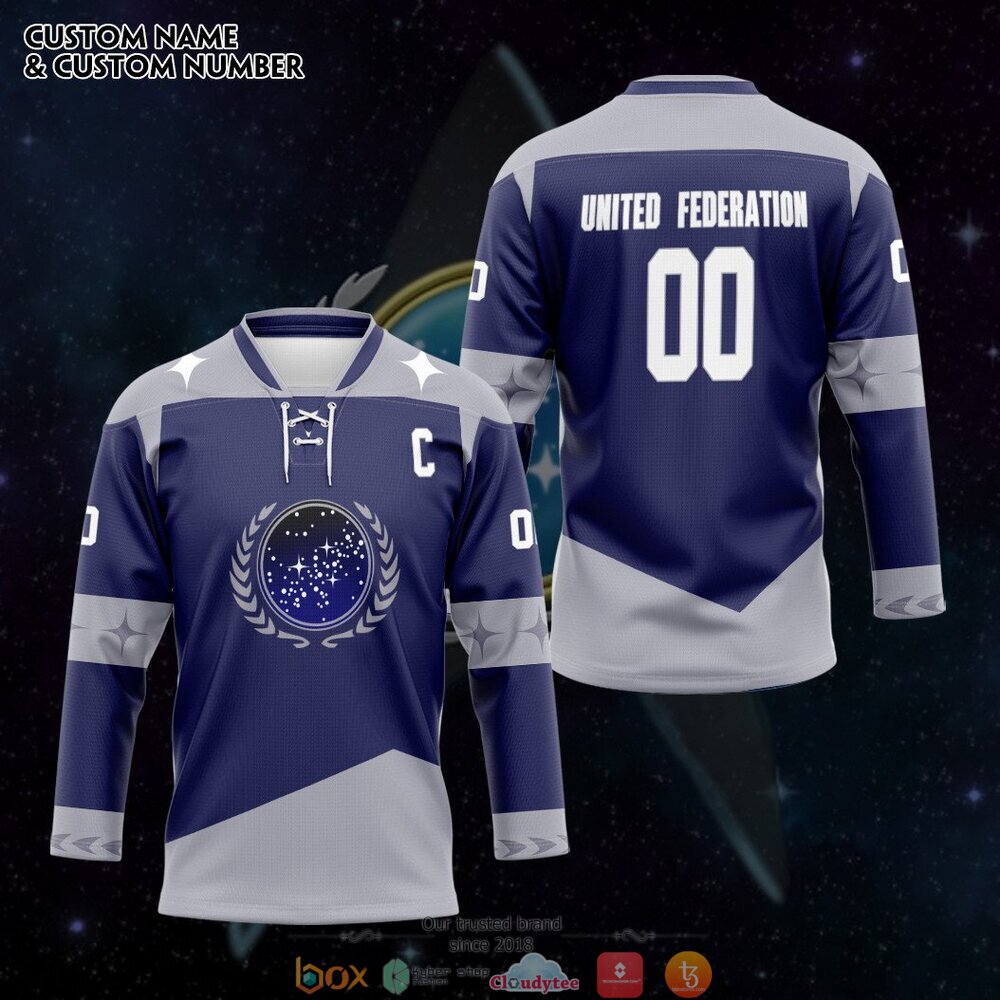 United Federation of Planets custom Personalized hockey jersey 4 Personalized United Federation of Planets custom hockey jersey 1 2 3