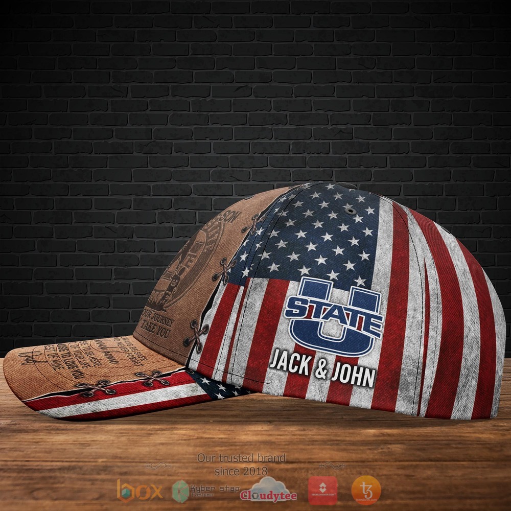 Personalized To My Son Utah State Aggies Custom hat Cap 3 Personalized Utah State Aggies To My Son Custom Cap 1 2