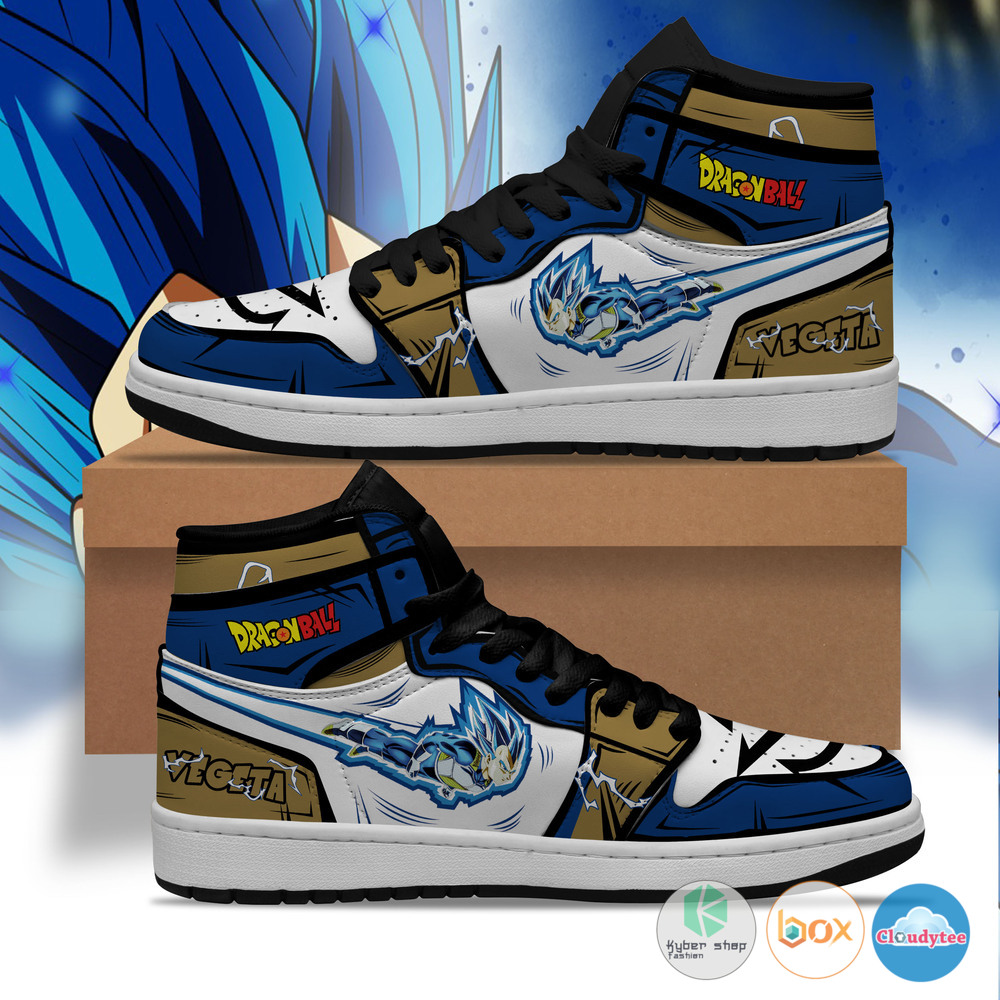 Personalized Vegeta Blue Air Jordan High top shoes 2 Personalized Vegeta Blue Air Jordan High top shoes 1