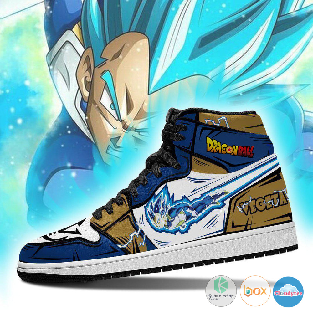 Personalized Vegeta Blue Air Jordan High top shoes 3 Personalized Vegeta Blue Air Jordan High top shoes 1 2