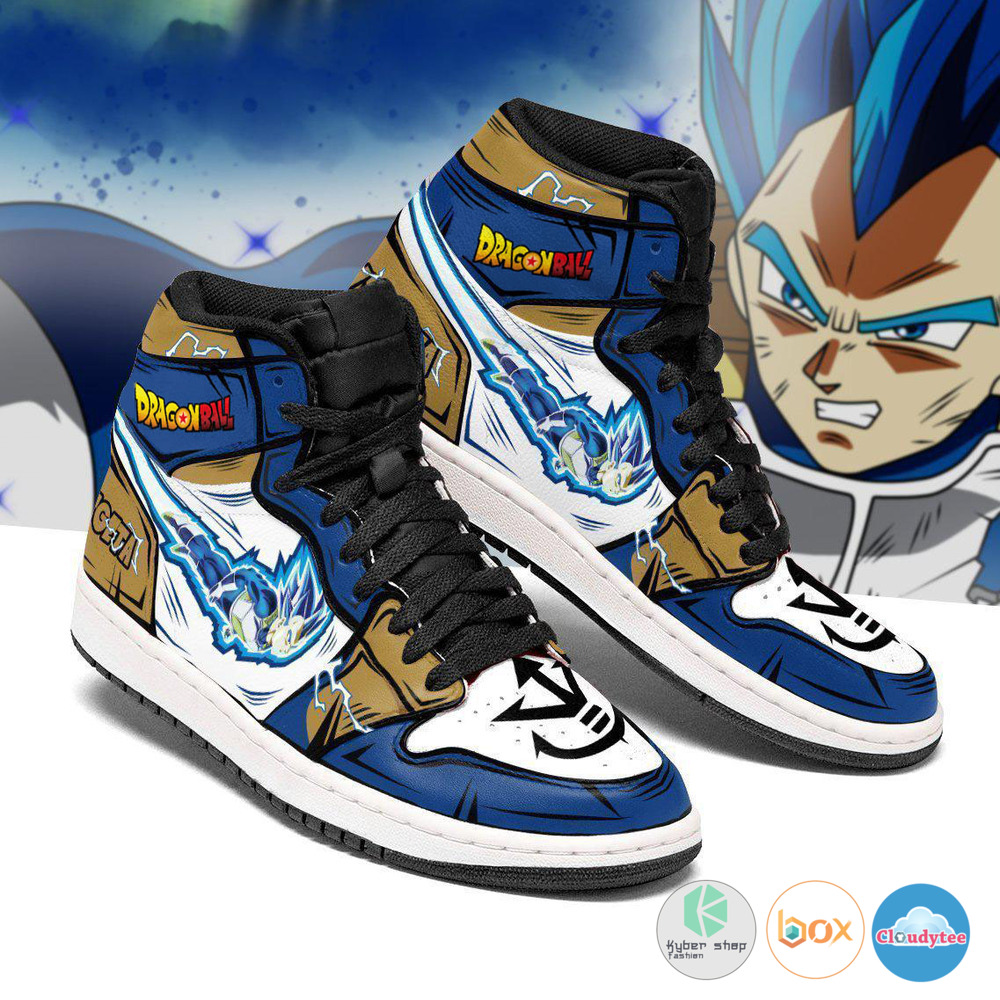 Personalized Vegeta Blue Air Jordan High top shoes 4 Personalized Vegeta Blue Air Jordan High top shoes 1 2 3