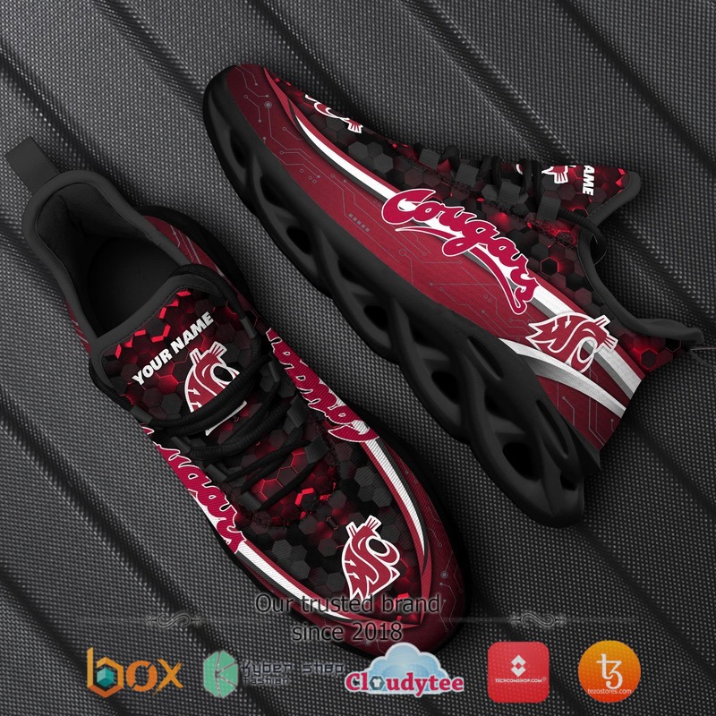 Washington State Cougars Football Team Personalized Clunky Max Soul Sneaker 1 Personalized Washington State Cougars Football Team Clunky Max Soul Shoes