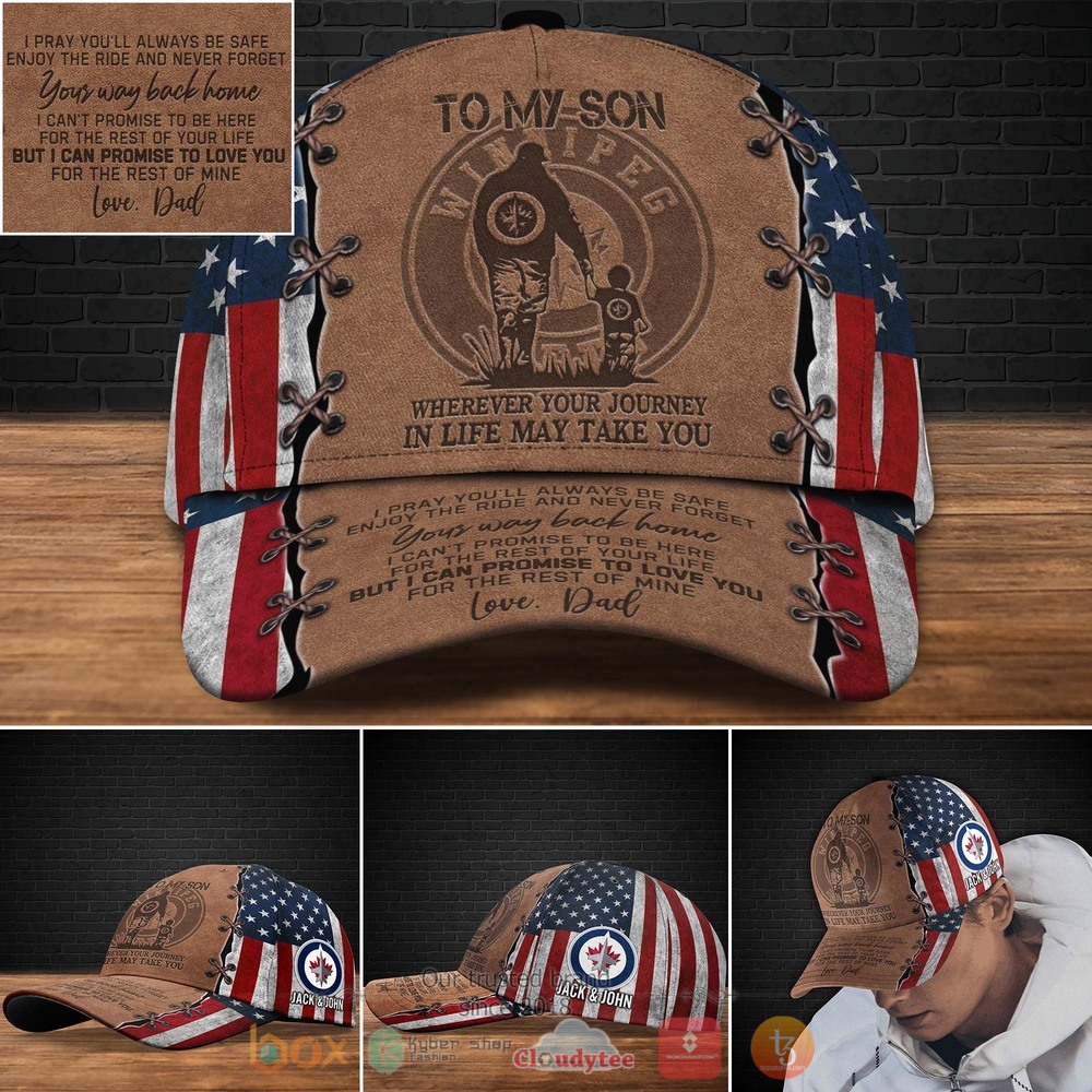 Personalized Winnipeg Jets NHL To My Son Custom Cap