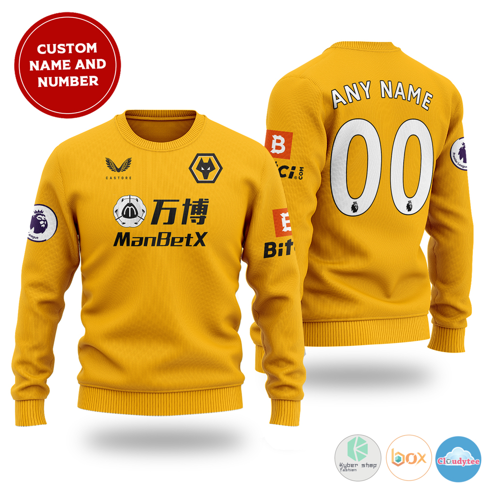 Personalized Wolvehampton Wanderers ManBetX NFL custom ugly Christmas sweater 2 Personalized Wolvehampton Wanderers ManBetX NFL custom christmas sweater