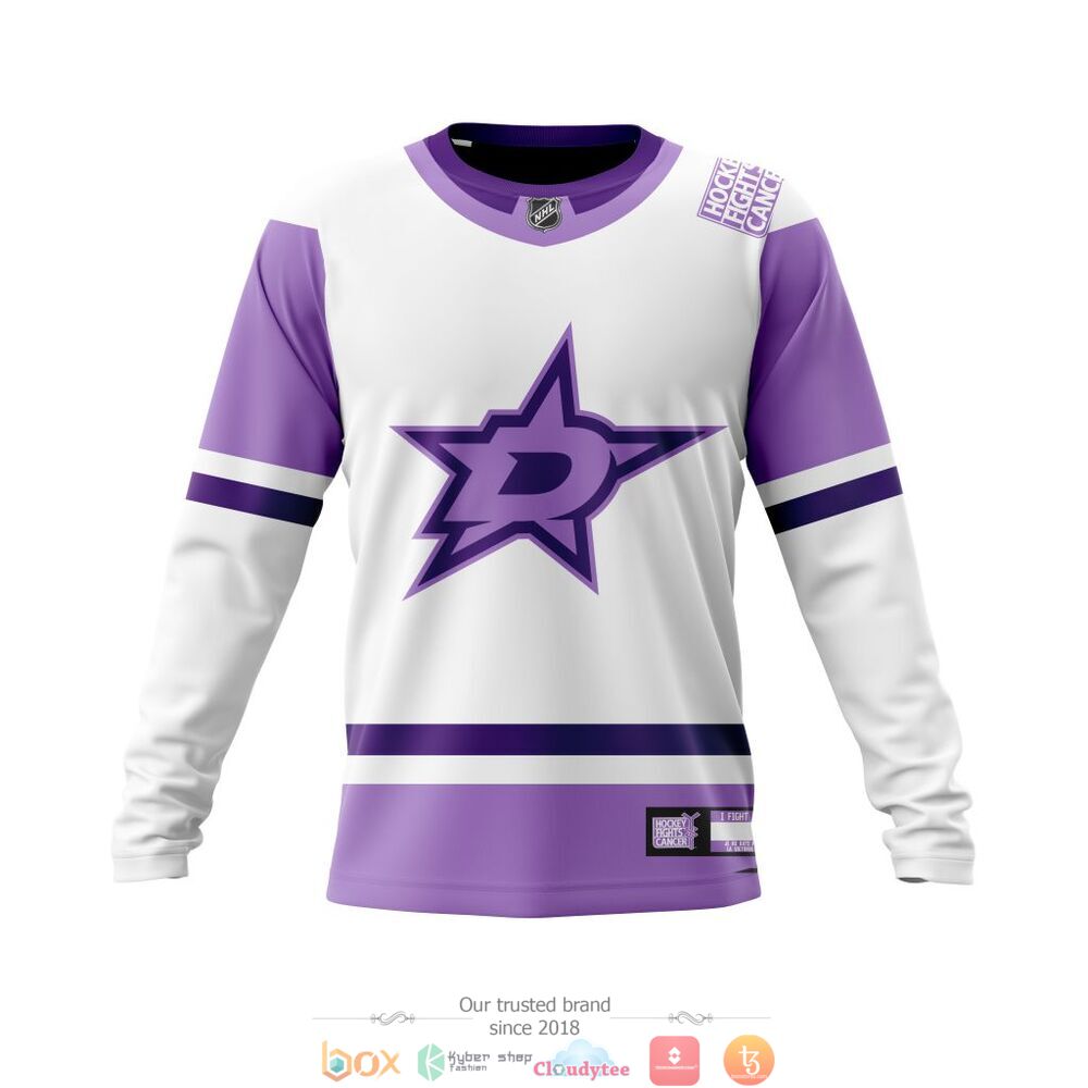 Personlaized Dallas Stars Hockey Fight Cancer custom jersey shirt, hoodie 4 Personlaized Dallas Stars NHL Hockey Fight Cancer custom 3d shirt hoodie 1 2 3