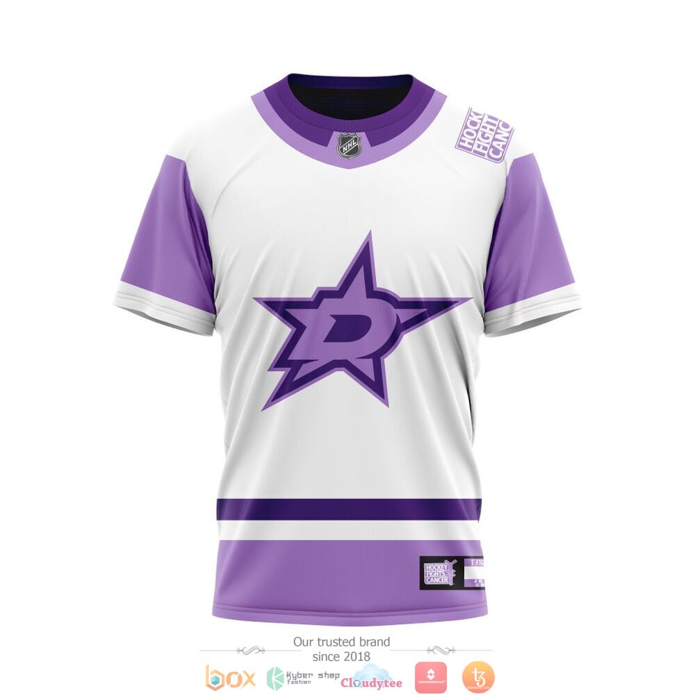 Personlaized Dallas Stars Hockey Fight Cancer custom jersey shirt, hoodie 6 Personlaized Dallas Stars NHL Hockey Fight Cancer custom 3d shirt hoodie 1 2 3 4 5