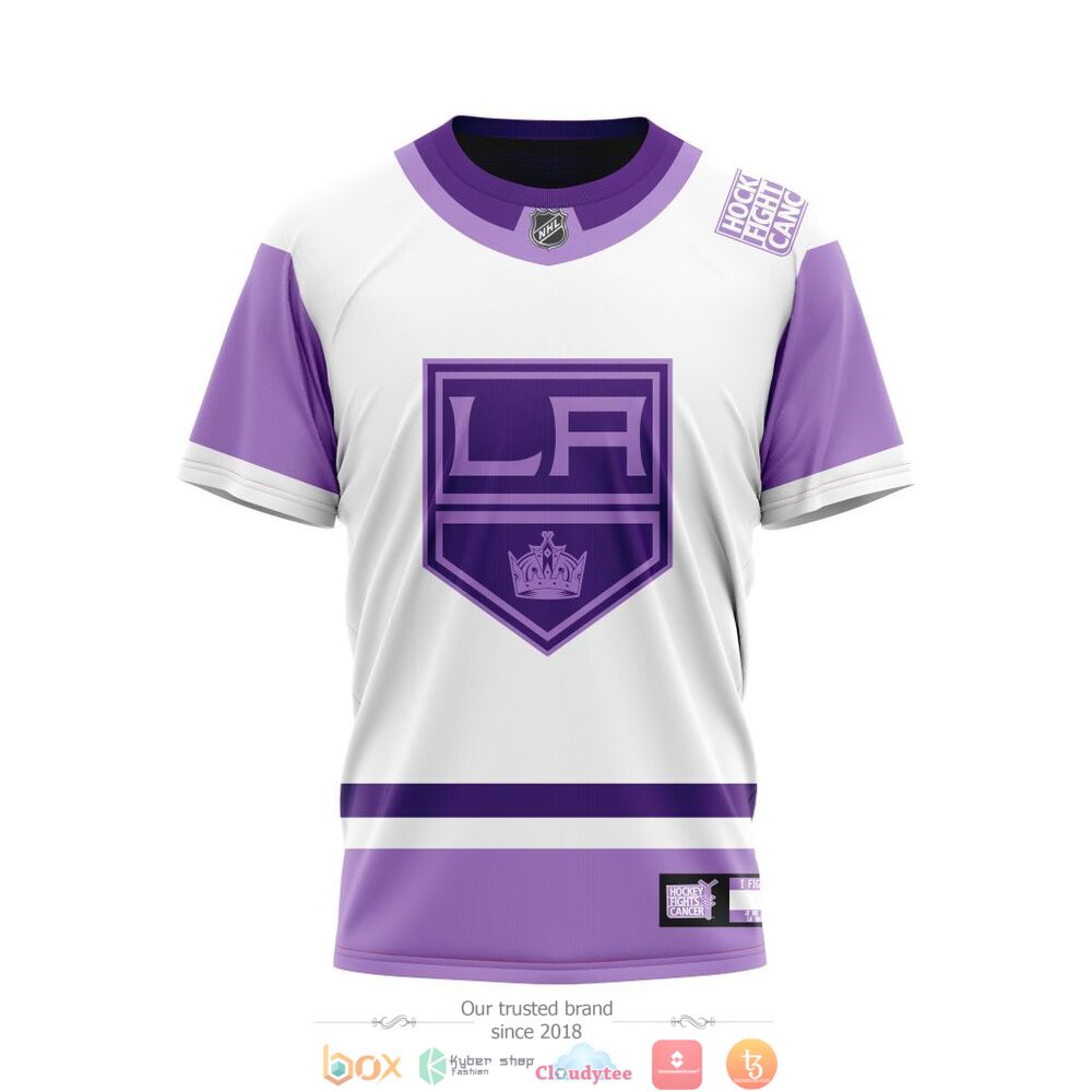 Personlaized Los Angeles Kings Hockey Fight Cancer custom jersey shirt, hoodie 6 Personlaized Los Angeles Kings NHL Hockey Fight Cancer custom 3d shirt hoodie 1 2 3 4 5