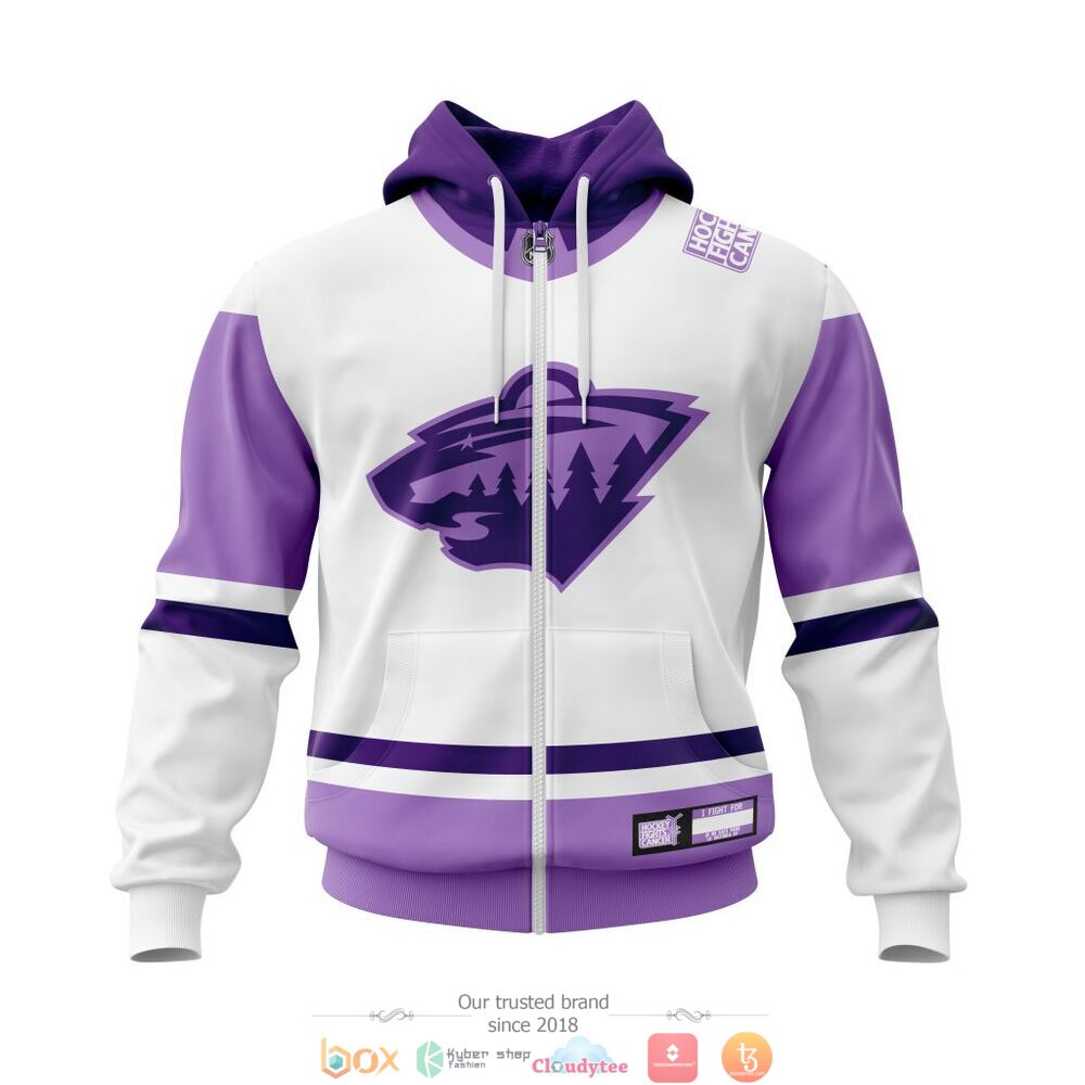 Personlaized Minnesota Wild Hockey Fight Cancer custom jersey shirt, hoodie 2 Personlaized Minnesota Wild NHL Hockey Fight Cancer custom 3d shirt hoodie 1