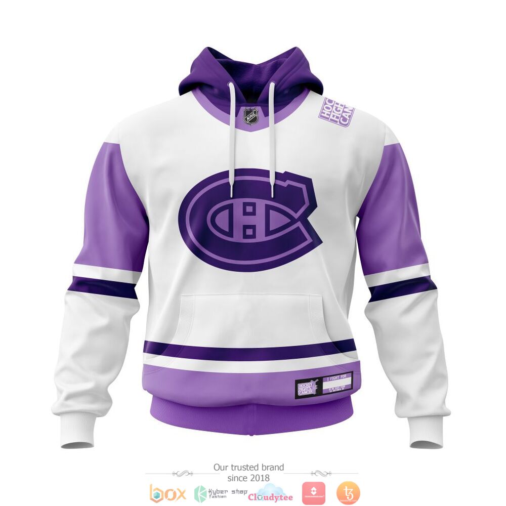 Personlaized Montreal Canadiens Hockey Fight Cancer custom jersey shirt, hoodie 14 Personlaized Montreal Canadiens NHL Hockey Fight Cancer custom 3d shirt hoodie