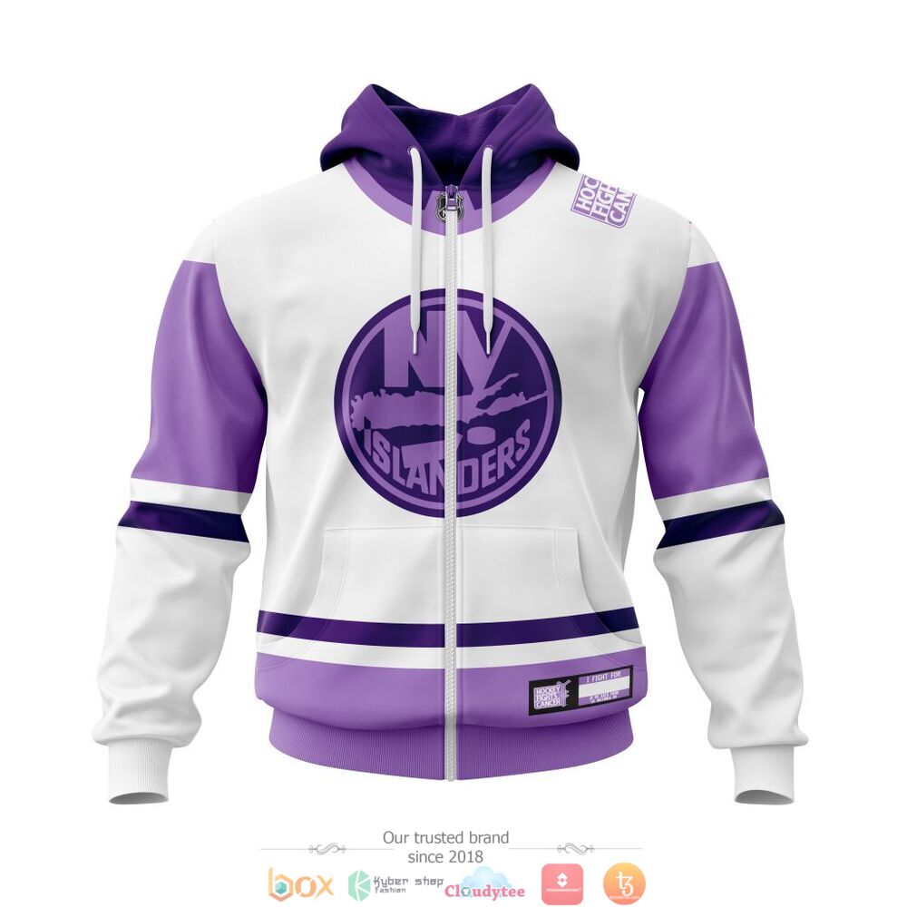 Personlaized New York Islanders Hockey Fight Cancer custom jersey shirt, hoodie 2 Personlaized New York Islanders NHL Hockey Fight Cancer custom 3d shirt hoodie 1
