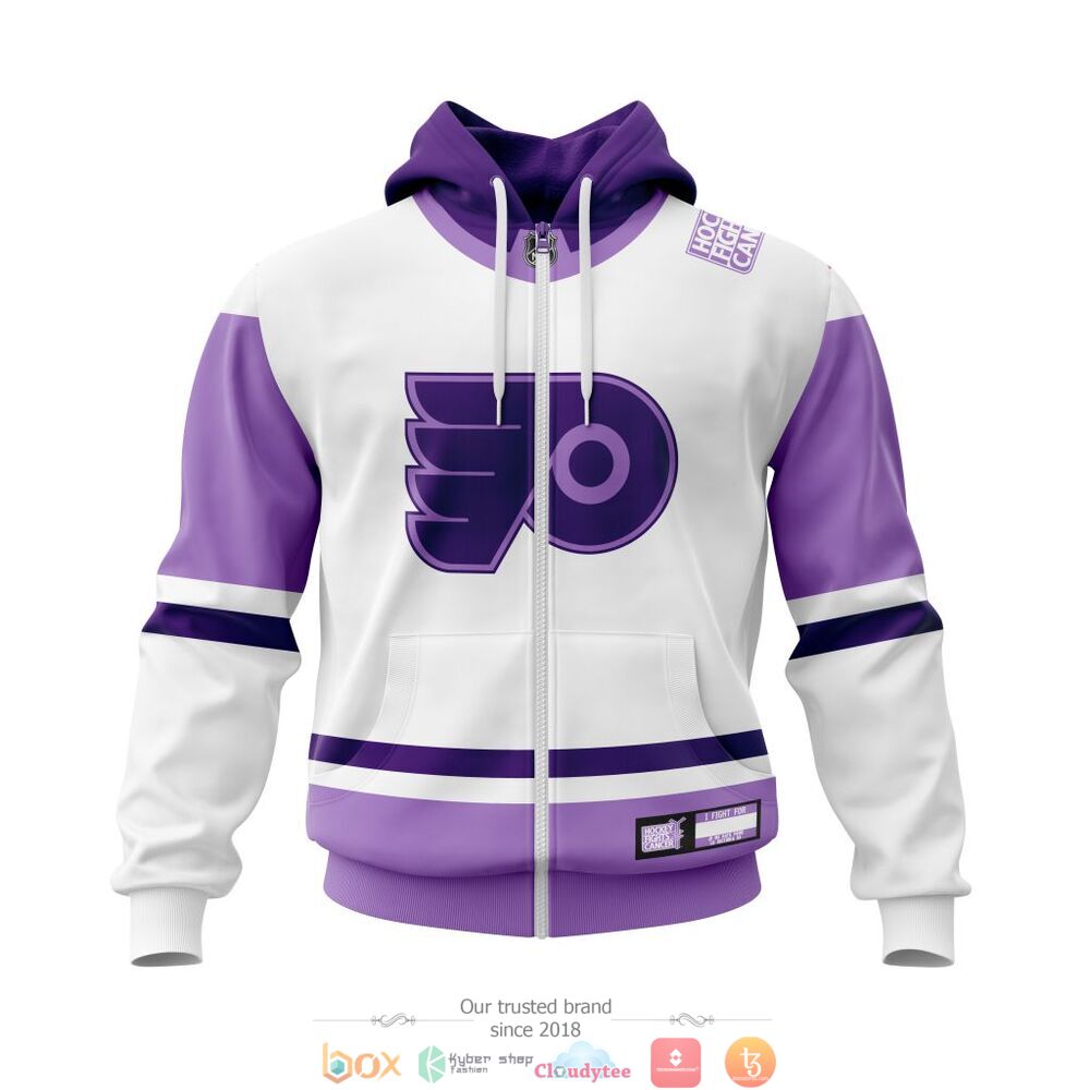 Personlaized Philadelphia Flyers Hockey Fight Cancer custom jersey shirt, hoodie 2 Personlaized Philadelphia Flyers NHL Hockey Fight Cancer custom 3d shirt hoodie 1