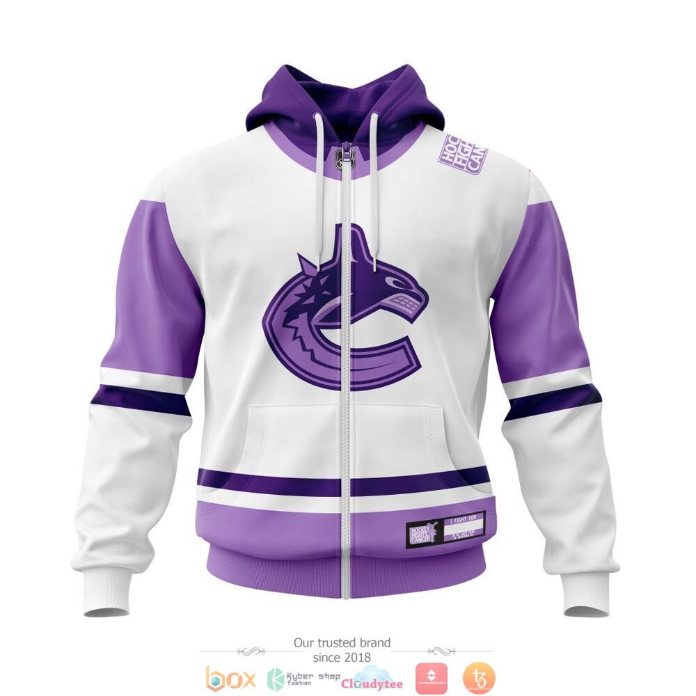 Personlaized Vancouver Canucks Hockey Fight Cancer custom jersey shirt, hoodie 2 Personlaized Vancouver Canucks NHL Hockey Fight Cancer custom 3d shirt hoodie 1