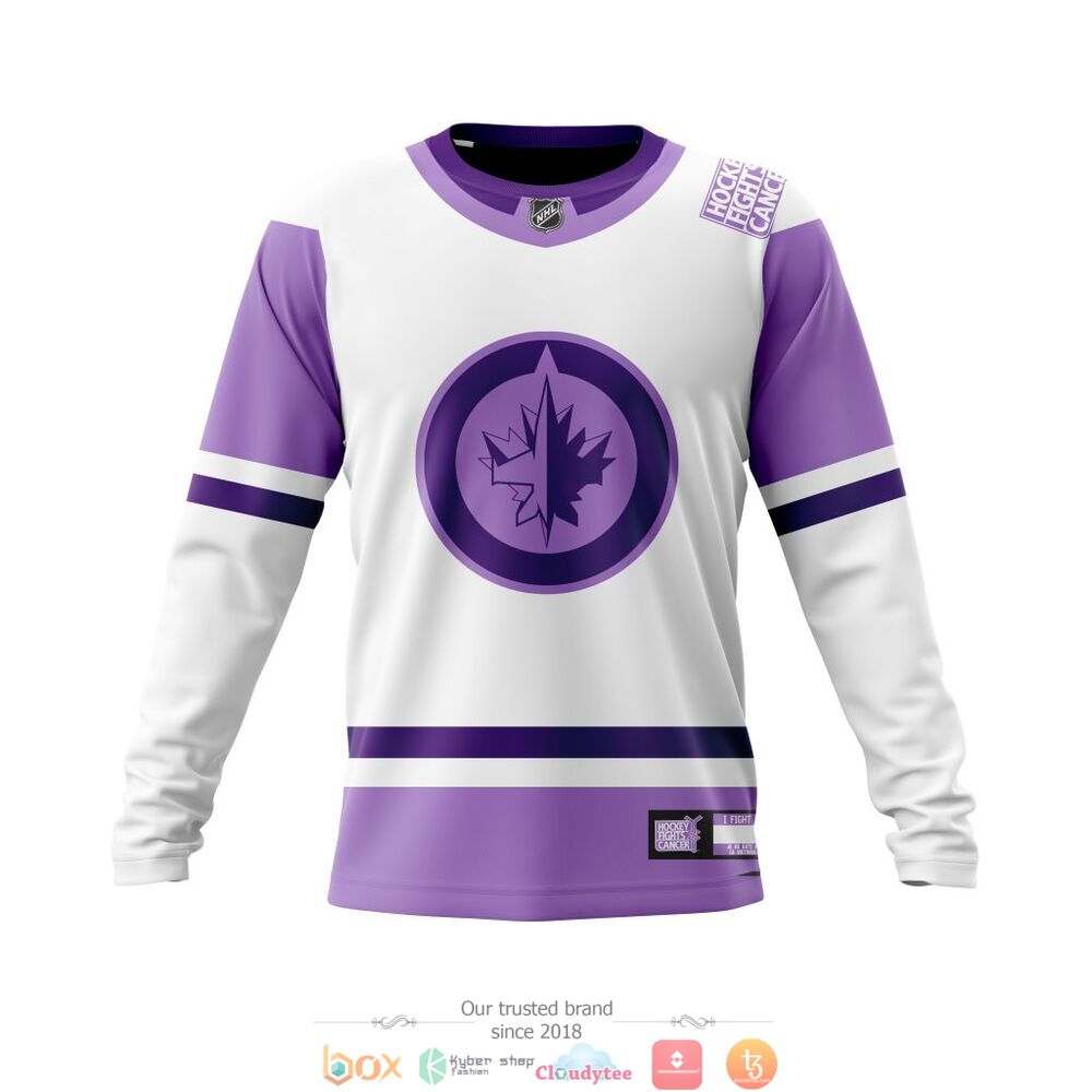 Personlaized Winnipeg Jets Hockey Fight Cancer custom jersey shirt, hoodie 4 Personlaized Winnipeg Jets NHL Hockey Fight Cancer custom 3d shirt hoodie 1 2 3