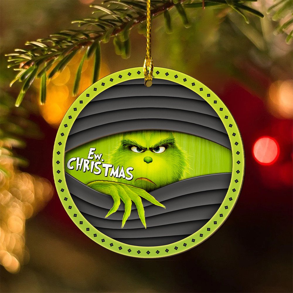 Personlized The Grinch Ew Christmas Ornament 4 Personlized The Grinch Ew Christmas Ornament 1 2 3