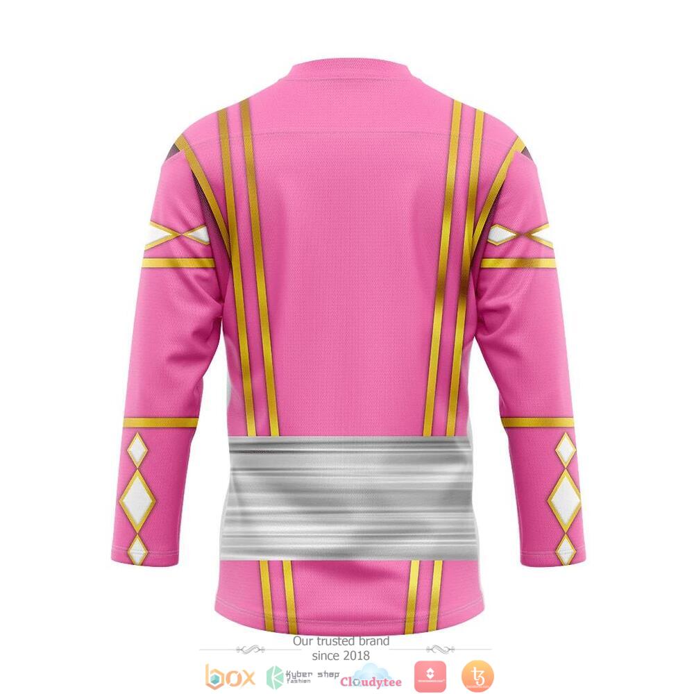 NEW Pink Ninja Mighty Morphin Power Rangers hockey jersey 2 Pink Ninja Mighty Morphin Power Rangers hockey jersey 1