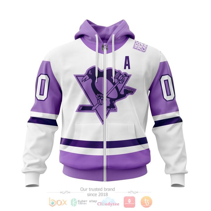 BEST Pittsburgh Penguins Fight Cancer Personalized All Over Print 3D Hoodie, Zip Hoodie 2 Pittsburgh Penguins Fight Cancer Personalized 3D Hoodie Zip Hoodie 1