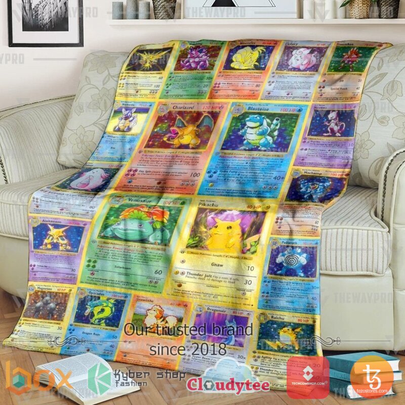 Pokemon 1st Edition Cards Blanket 1 Pokemon 1st Edition Cards Blanket