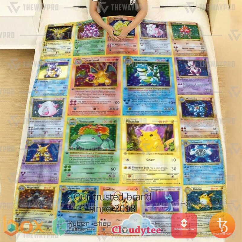 Pokemon 1st Edition Cards Blanket 2 Pokemon 1st Edition Cards Blanket 1