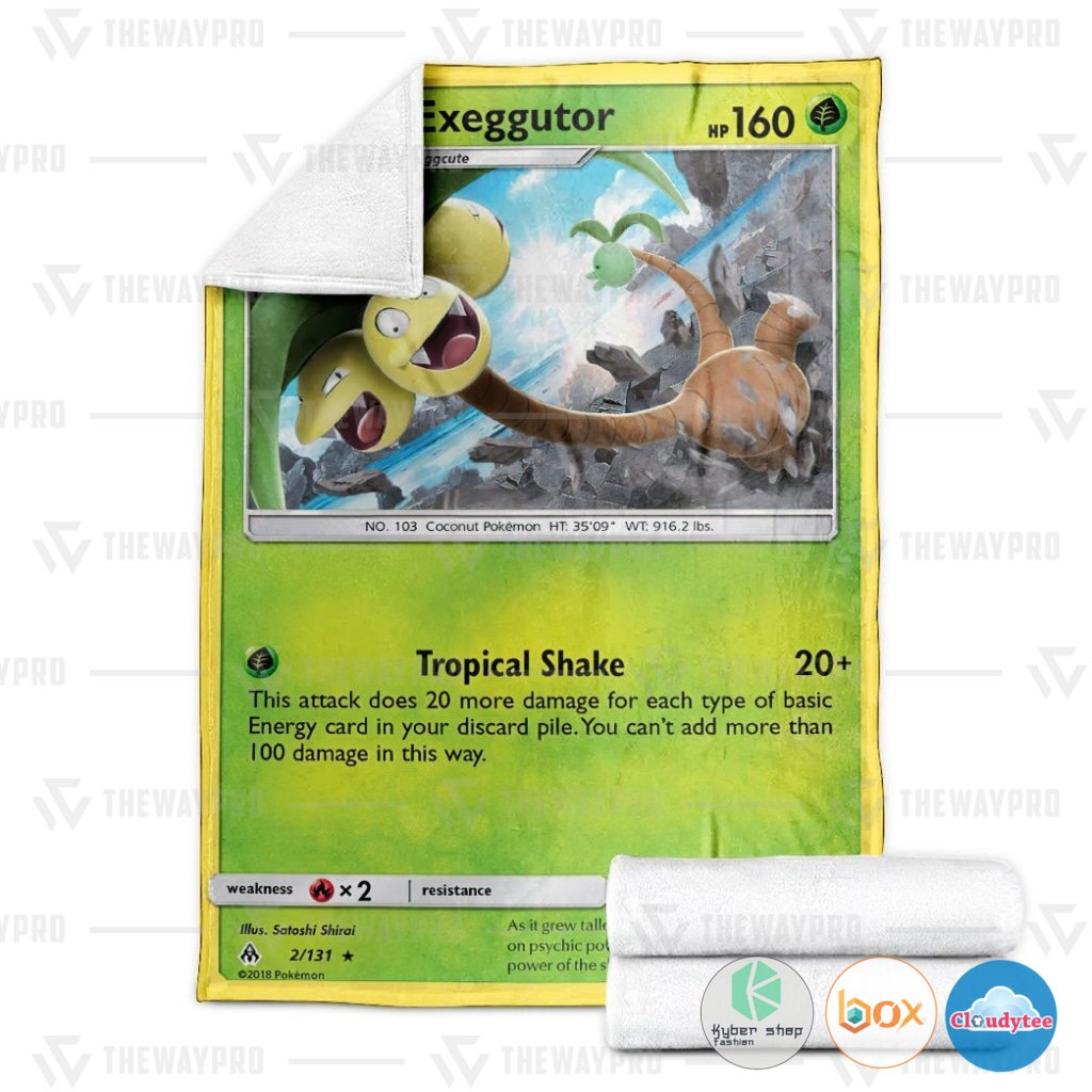 Pokemon Alolan Exeggutor Forbidden Light Blanket 3 Pokemon Alolan Exeggutor Forbidden Light Blanket 1 2