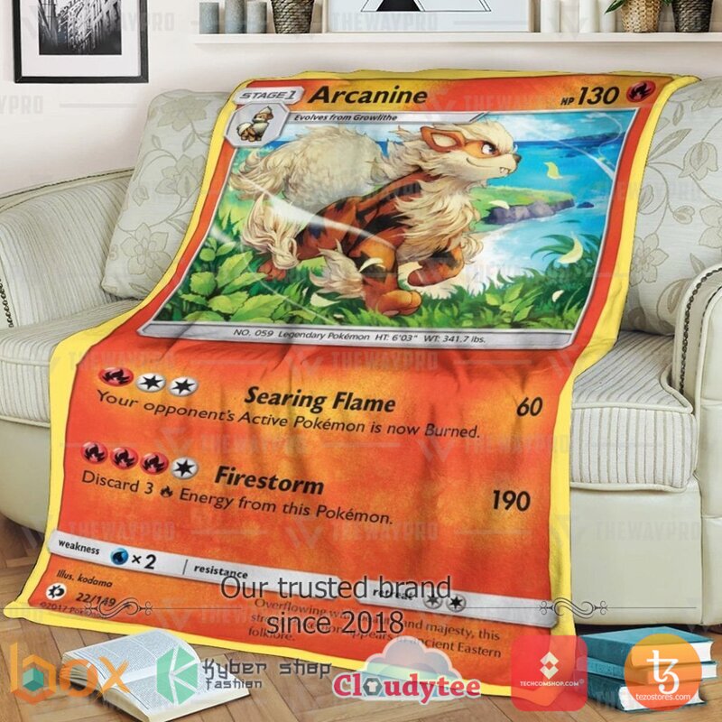 Pokemon Arcanine Blanket