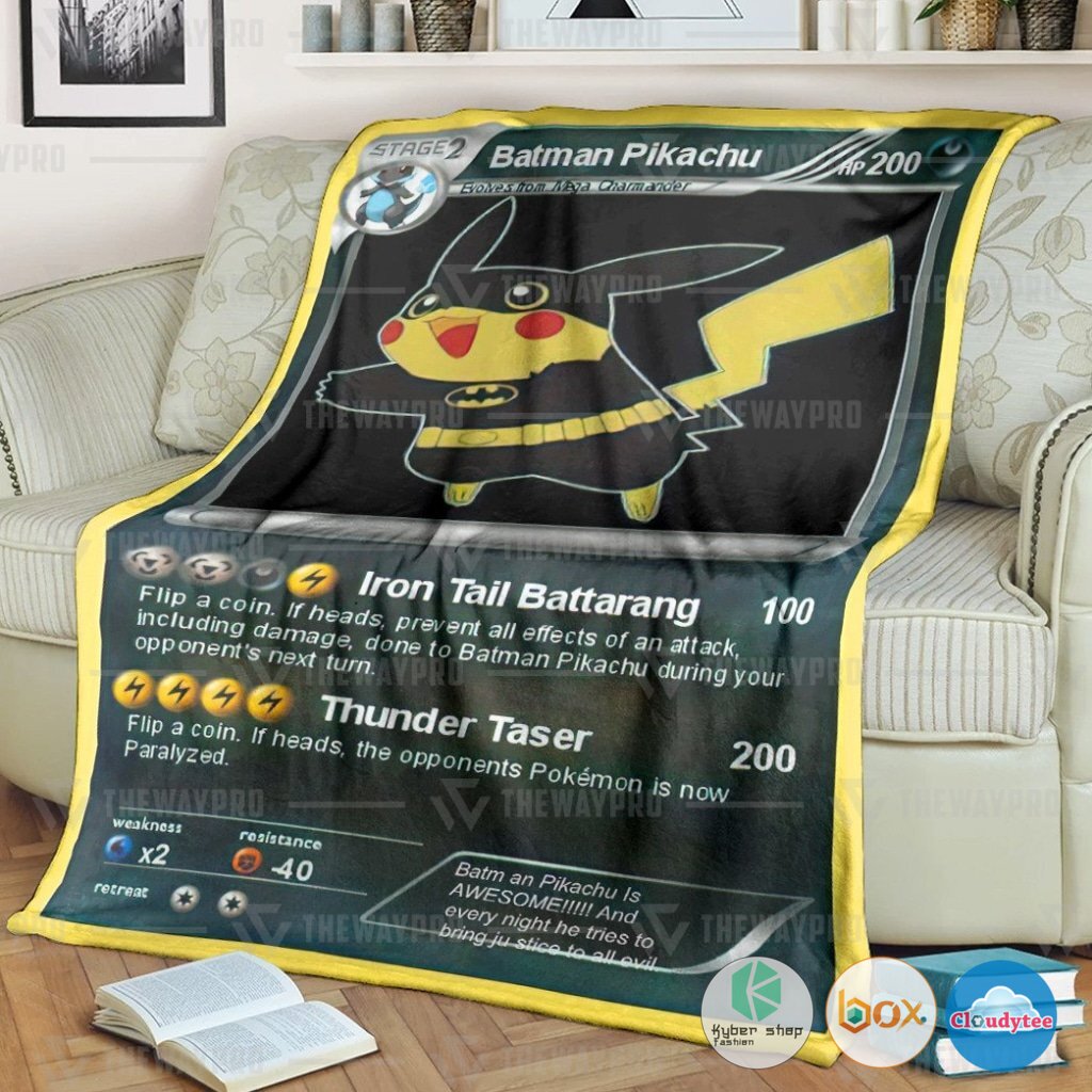 Pokemon Batman Pikachu Blanket