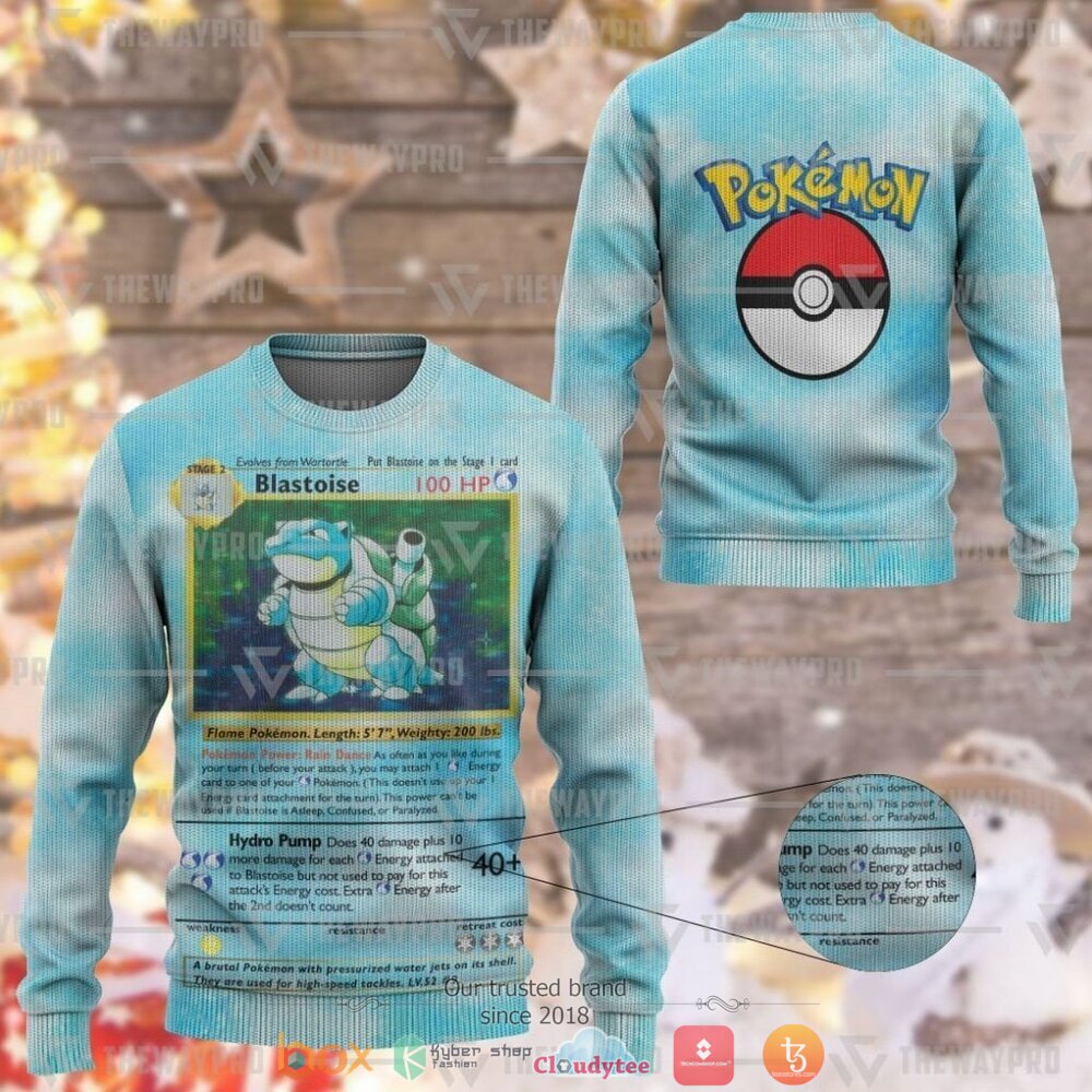 Pokemon Blastoise Christmas Sweater
