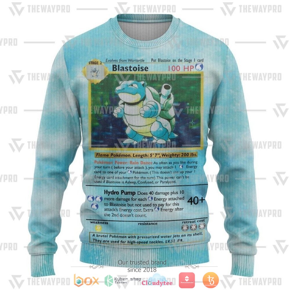 Blastoise Pokemon Sweater 4 Pokemon Blastoise Christmas Sweater 1 2 3