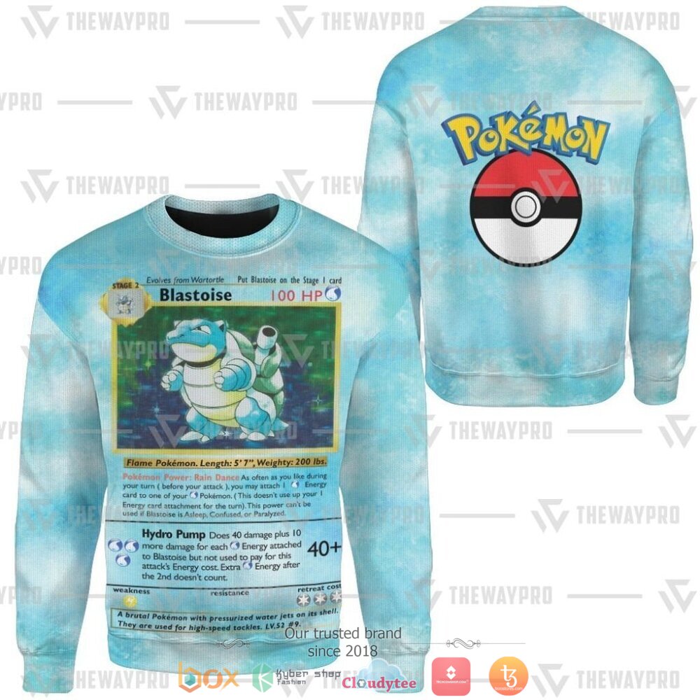 Blastoise Pokemon Sweater 5 Pokemon Blastoise Christmas Sweater 1 2 3 4