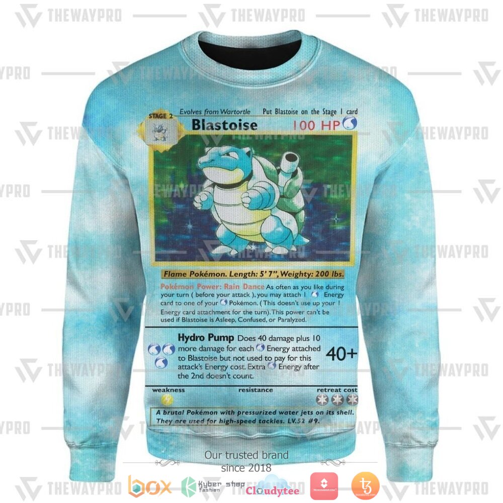 Blastoise Pokemon Sweater 6 Pokemon Blastoise Christmas Sweater 1 2 3 4 5